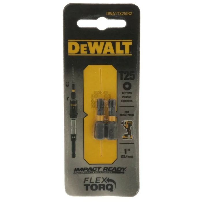 DeWALT DWA1TX25IR2 T25 TORX Flex TORQ Impact Ready Bit Tips, 2-Pack