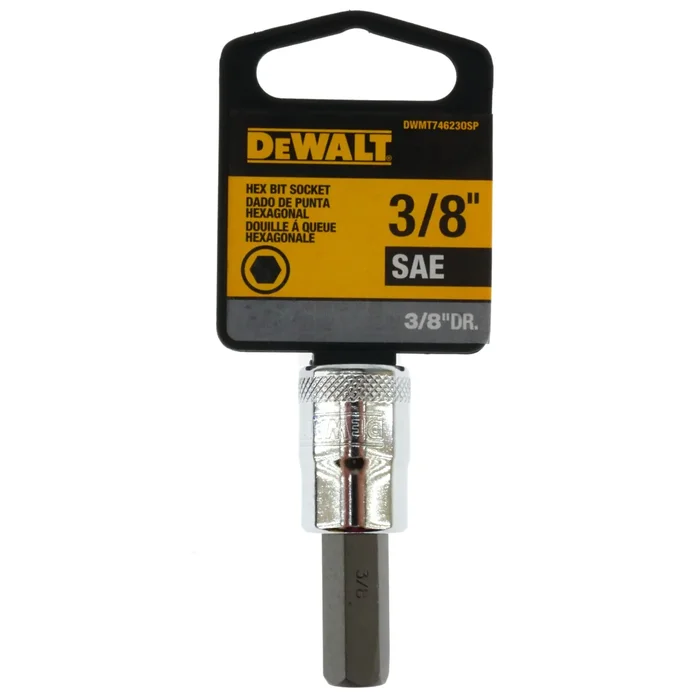 Dewalt DWMT74623OSP 3/8″ Chrome Hex Bit Socket, 3/8″ Drive, 74-623D