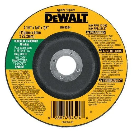 DEWALT Silicon Carbide 4.5-in Grinding Wheel