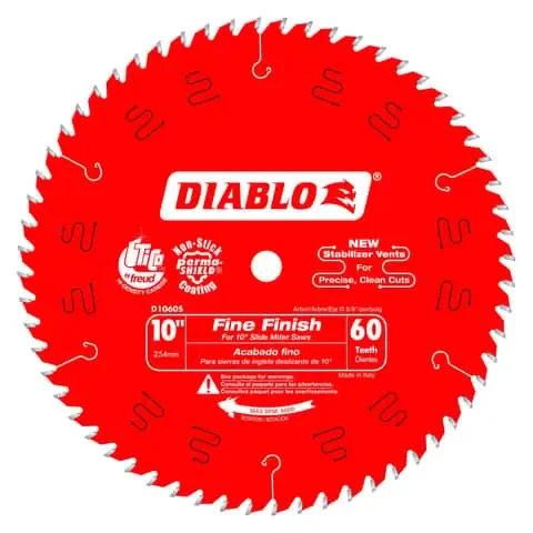 Diablo 10 in. D X 5/8 in. Fine Finish TiCo Hi-Density Carbide Circular Saw Blade 60 teeth 1 pk