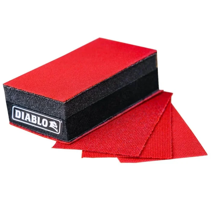 DIABLO Assorted SandNET Faster Reusable Hand Sanding Block Sheets (80,120,220 Grit) (30-Pieces)