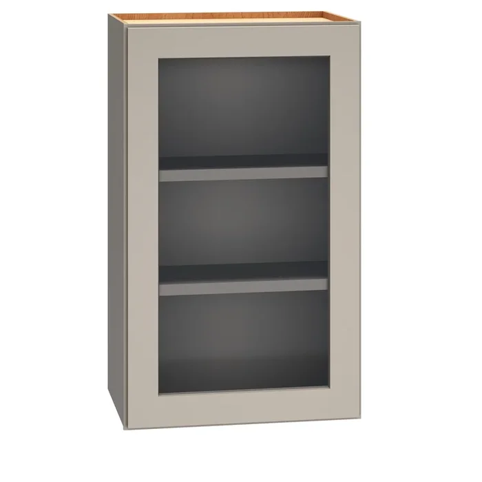 Diamond Express Jamestown 18-in W x 30-in H x 12-in D Cloud Gray Wall Fully Assembled Plywood Cabinet (Recessed Panel Shaker Door Style)
