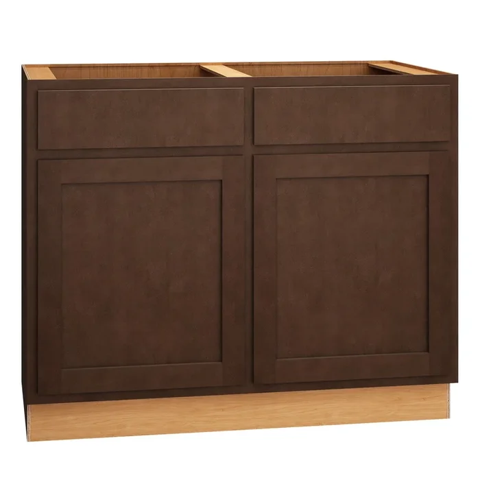 Diamond Express Jamestown 42-in W x 34.5-in H x 24-in D Thatch Partial Overlay Sink Base Fully Assembled Plywood Cabinet (Recessed Panel Shaker Style)