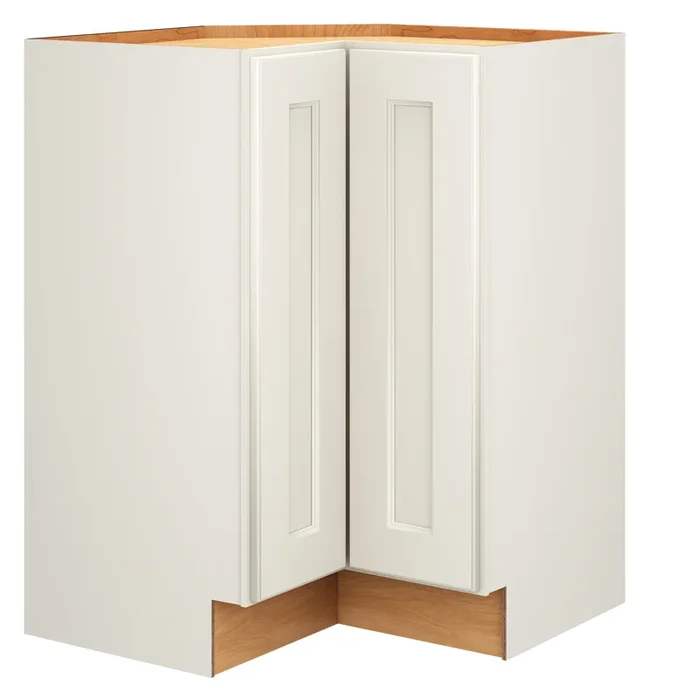 Diamond Express Macaulay 36-in W x 34.5-in H x 24-in D White L-shaped Corner Base Fully Assembled Plywood Cabinet (Recessed Panel Square Style)