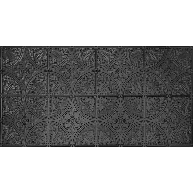 Dimensions 4-ft x 2-ft Black Polystyrene Surface-mount Ceiling Tile (1-Pack, 8-sq ft / Case)