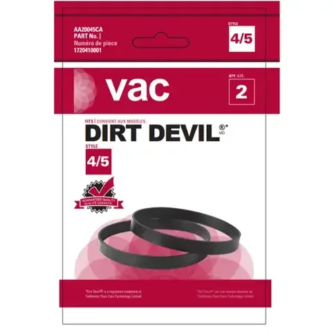 Dirt Devil Vacuum Belt For Bag 2 pk