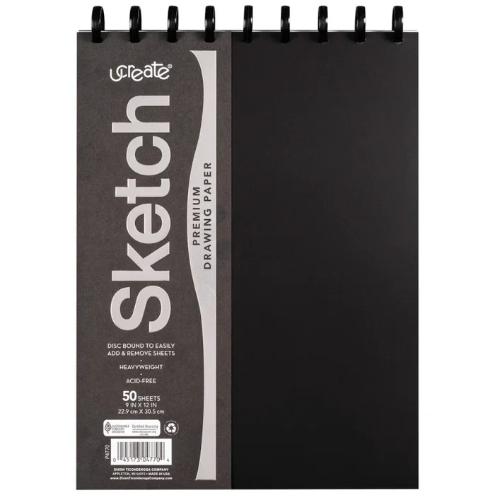 Disc Bound 9″ X 12″ Sketch Book