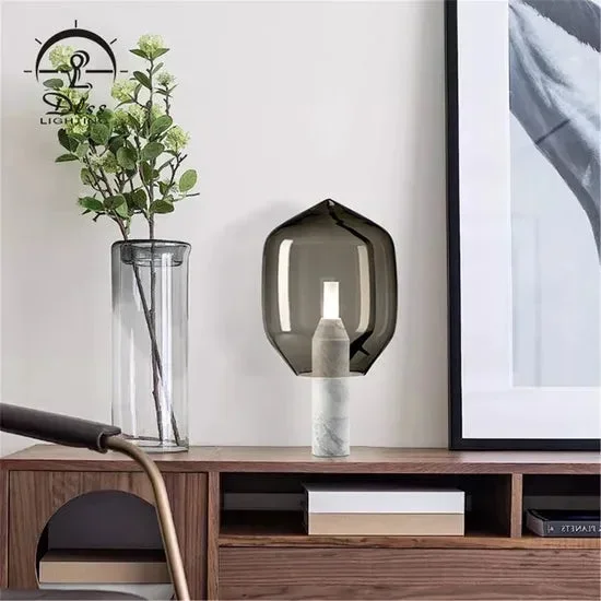 DLSS Lighting Co.,Ltd Smoky Color Modern Style Art Lighting with Holder Lamp G9 Table Lamp