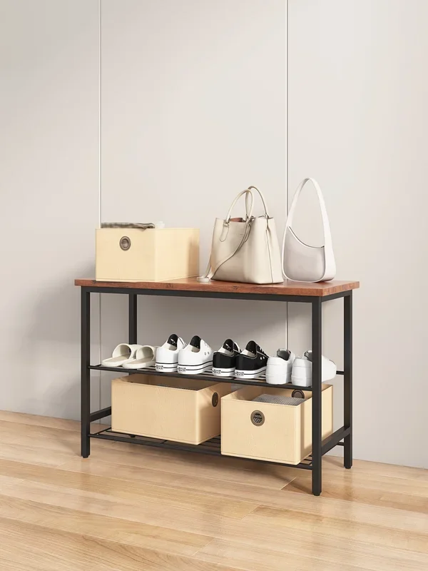 DN 3-Tier Metal Shoe Rack, Modern Multifunctional Shoe Storage Shelf with MDF Top Board, Tigger pc per carton