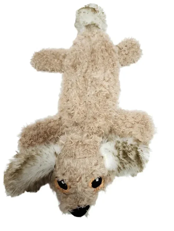 Dog Beige Flat Squeeky Dog Toy