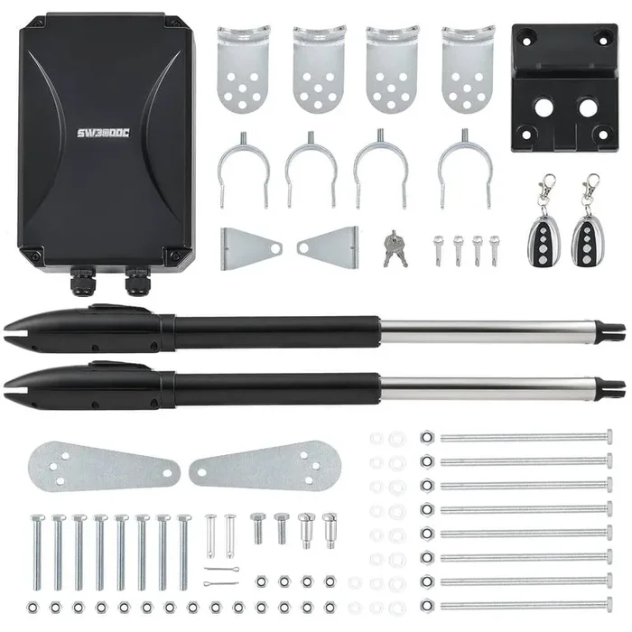 DOORADO Automatic Dual Swing Gate Opener Kit-660lb, 18ft