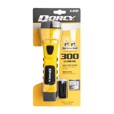 Dorcy 300 lm Yellow LED Flashlight AA Battery