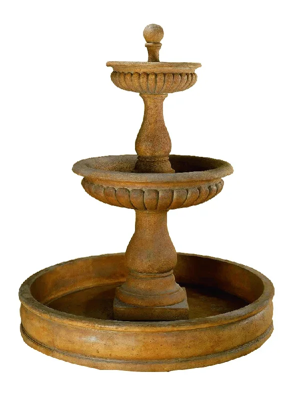 Dorica Pond Cast Stone Outdoor Garden Fountain