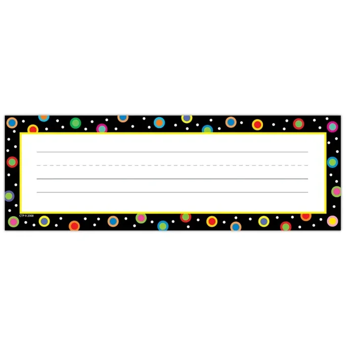 Dots On Black Name Plates