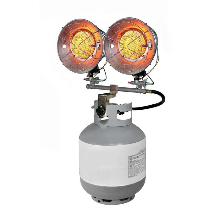 Double Burner 30,000 BTU Radiant Tank Top Propane Portable Heater