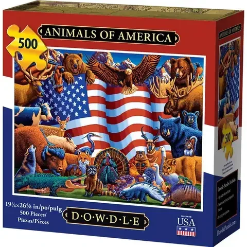 Dowdle Animals of America Personal Puzzle Multicolored 500 pc
