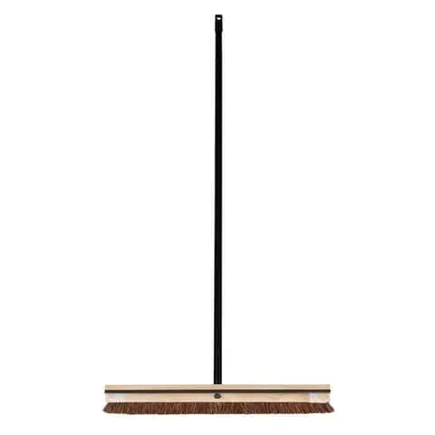DQB 24 in. W Hard Bristle 54 in. Wood Handle Brush