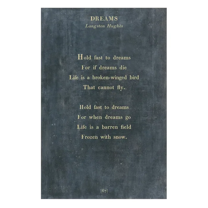 Dreams – Poetry Collection – Art Print