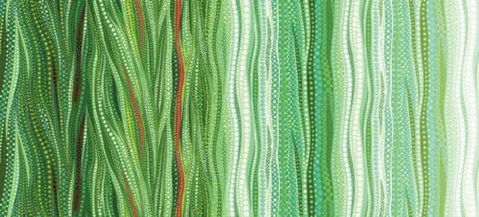 Dreamscapes Digital Gradient Dots – Green Fabric – 51247-12D – Dreamscapes – Moda