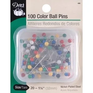 Dritz 44 – Steel Color ball Pins – Size 20 100-Pkg