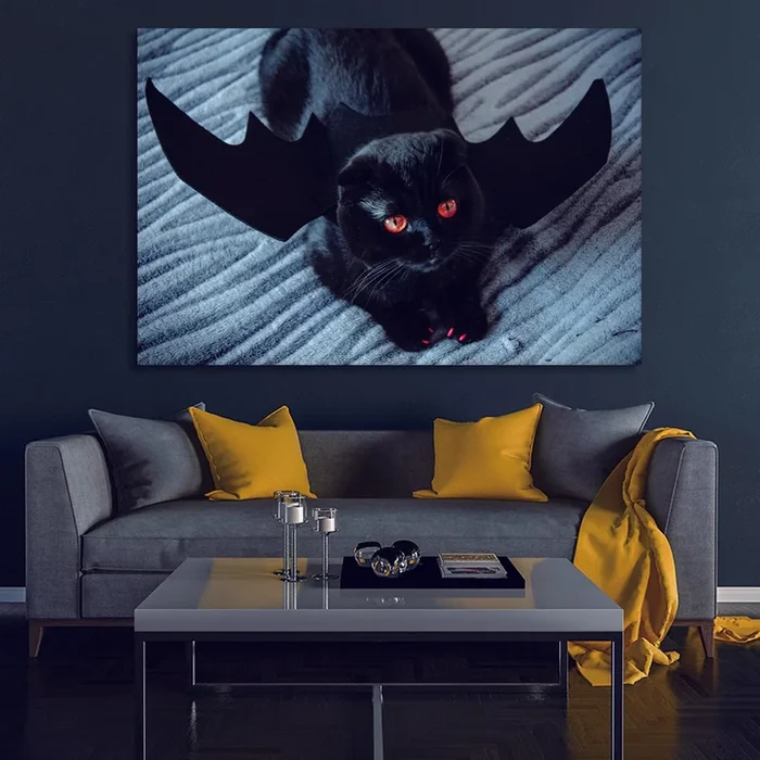 Drop Ping Framed Canvas Wall Art Decor Painting For Halloween,Scary Pumpkin Painting For Halloween Gift, Decoration For Halloween Office Living Room, Bedroom Decor Ready To Hang Rectangle Framed