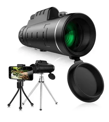Dual Focus 12×50 Waterproof Monocular Spotting Scope With Universal Phone Mount