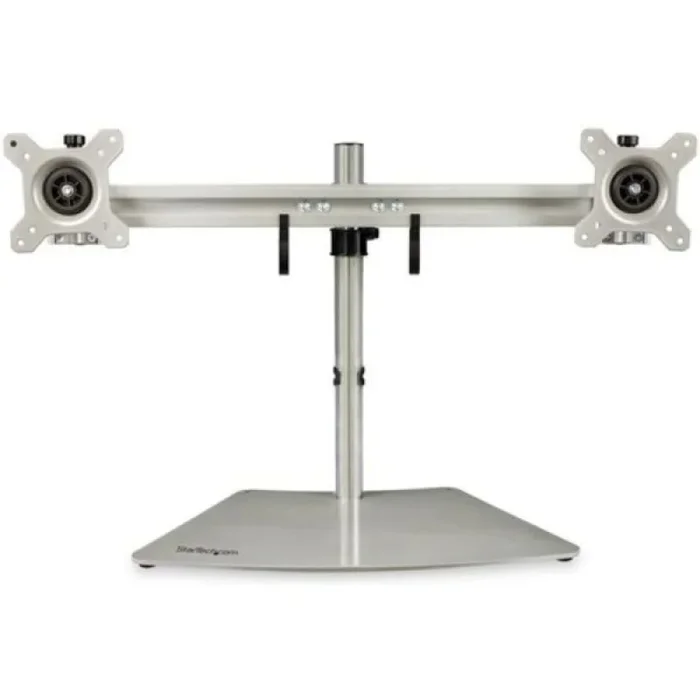 Dual-Monitor Stand – Horizontal – For Up To 24 Vesa Mount Monitors – Silver – Up To 24 Screen Support – Armduoss