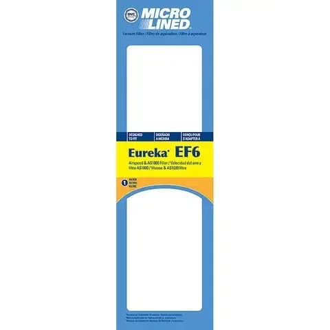 DVC Micro Lined Vacuum Filter For Eureka EF6 1 pk