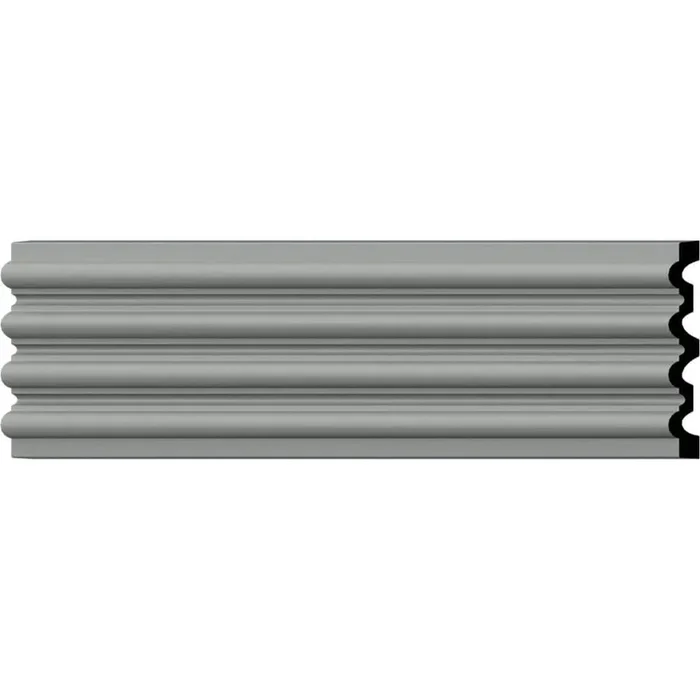 Ekena Millwork 1-1/8 in. x 7-7/8 in. x 94-1/2 in. Primed Polyurethane Fluted Casing
