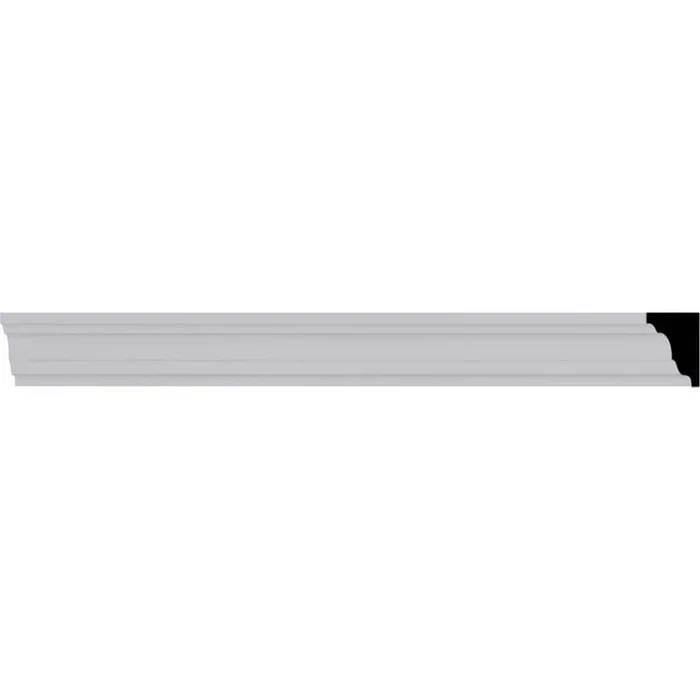 Ekena Millwork 5/8 in. x 7/8 in. x 94-1/2 in. Polyurethane Edinburgh Traditional Smooth Crown Moulding