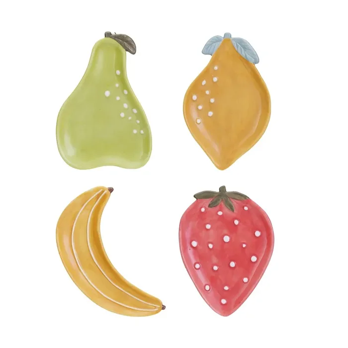 Embossed Stoneware Fruit Shaped Dishes