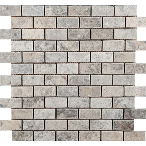Emser ANCIENT TUMBLED Silver Natural Stone Travertine Border Tile (12-in x 12-in)