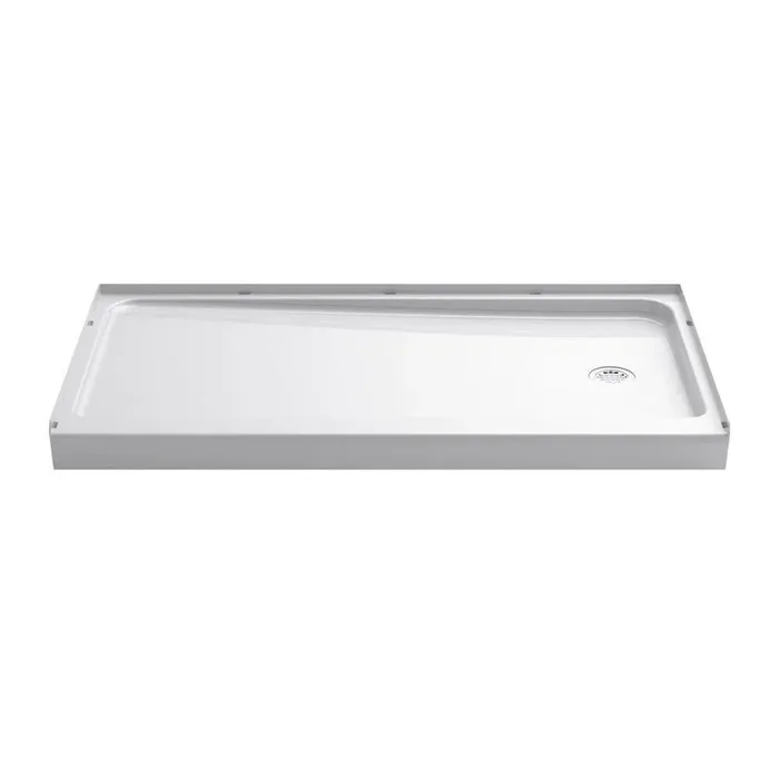 Ensemble 32 in. x 60 in. Single Threshold Shower Base in White