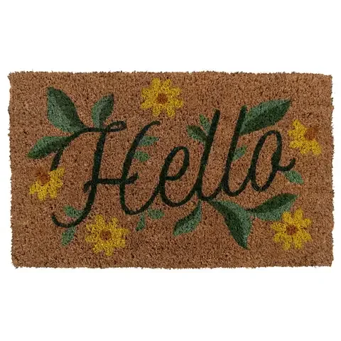 Entryways 30 in. W X 18 in. L Multi-Color Hello Coir Door Mat