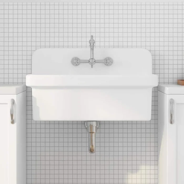Eridanus Mason 15 Gal. Wall Mount Laundry Utility Sink – Crisp White