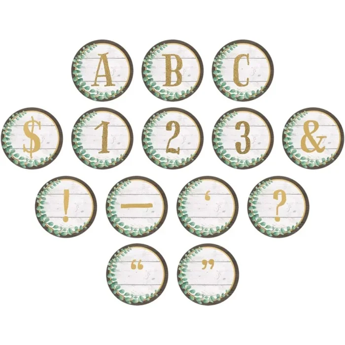 Eucalyptus Circle Letters