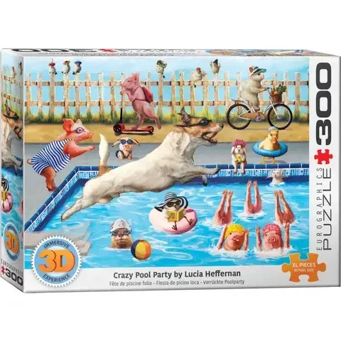Eurographics Crazy Pool Day 3D Jigsaw Puzzle Multicolored 300 pc