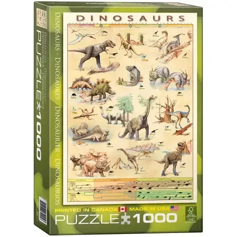 Eurographics Dinosaurs Jigsaw Puzzles Multicolored 1000 pc