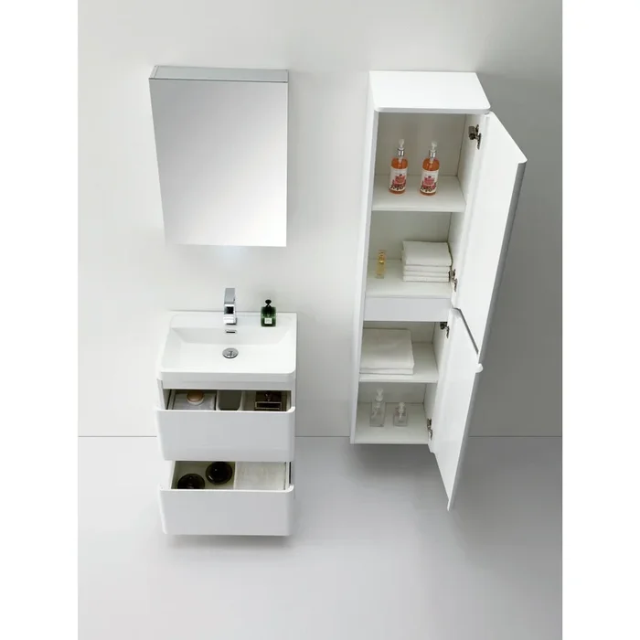 Eviva Glazzy® 24″ Floor Mount Modern Bathroom Vanity (High Glossy White)
