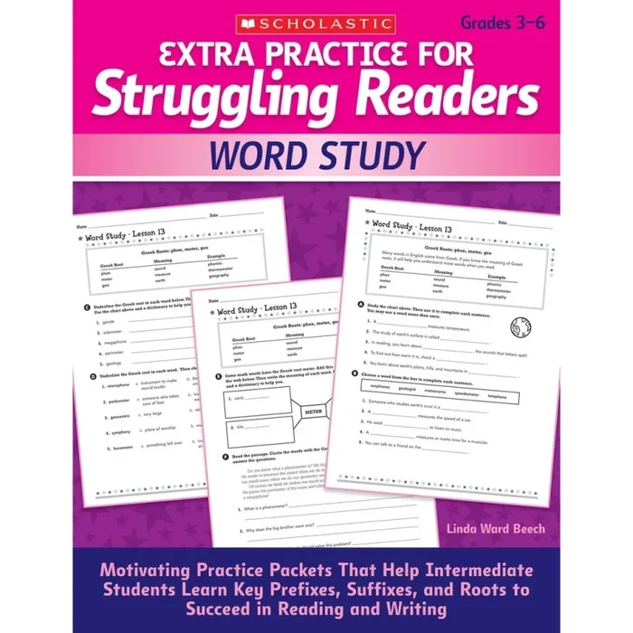 Extra Practice For Struggling Readers: Word Study