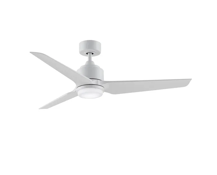 Fanimation TriAire Custom 52-in Matte White LED Indoor/Outdoor Smart Ceiling Fan with Remote (3-Blade)