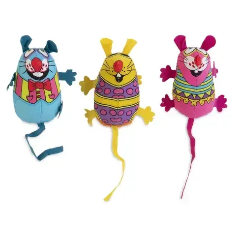 Fat Cat Assorted Plush Eeeks Cat Toy 1 pk