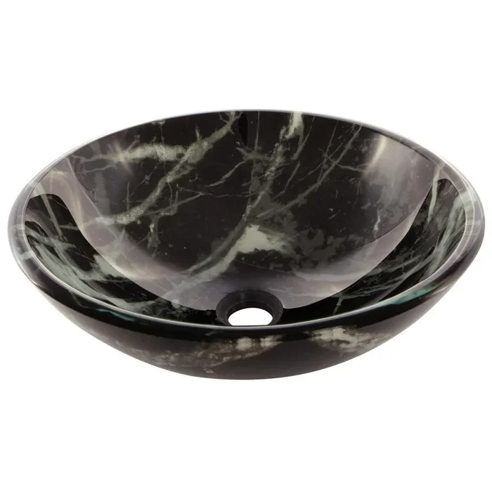 Fauceture EVSDLR1 Marble Double Layer Glass Vessel Bathroom Sink