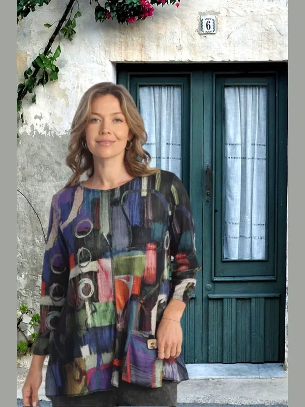 FB2-1774 Tunic w/ Pocket – Barcelona