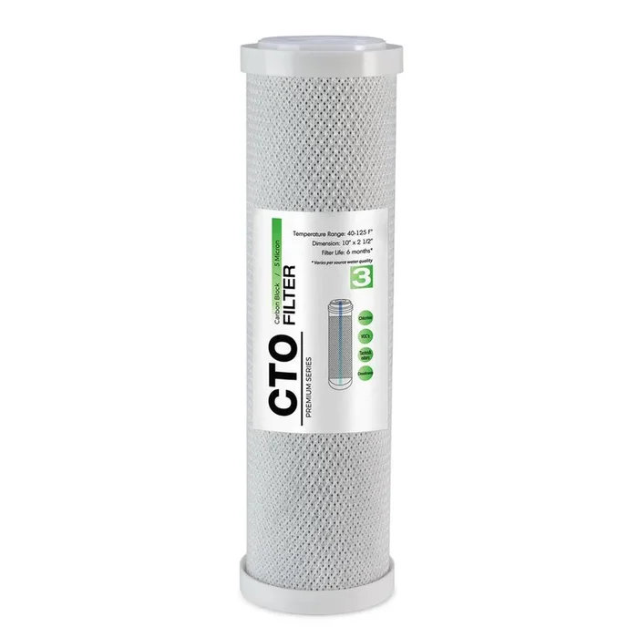 FC15US Universal High Capacity Carbon Block CTO Replacement Water Filter Cartridge for Reverse Osmosis RO System