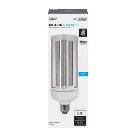 Feit Cylinder E26 (Medium) LED Motion Activated Bulb Daylight 300 Watt Equivalence 1 pk