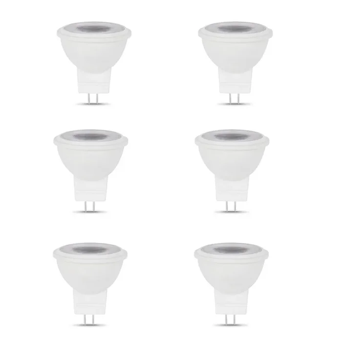 Feit Electric 20-Watt Equivalent MR11 GU4 Bi-Pin Dimmable 12-Volt Track Lighting 90+ CRI LED Flood Light Bulb, Bright White (6-Pack)