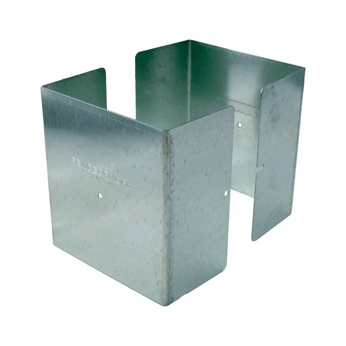 Fence Armor 6 in. x 6 in. x 1/2 ft. H Galvanized Steel Pro Series Mailbox and Fence Post Guard