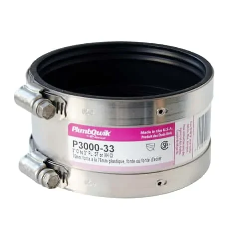 Fernco Proflex Schedule 40 3 in. Hub X 3 in. D Neoprene Rubber 4-1/2 in. Shielded Coupling 1 pk
