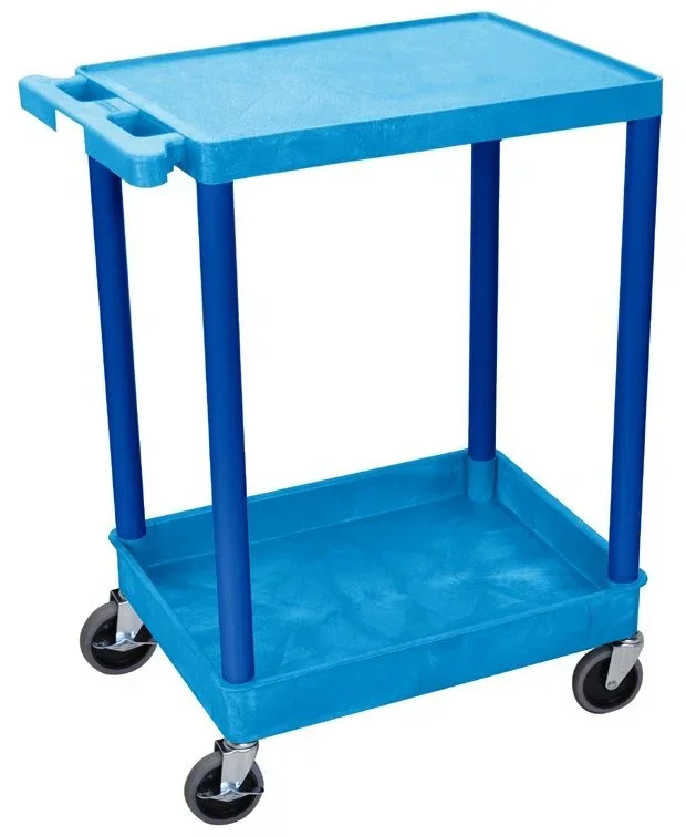 Flat Top and Tub Bottom Shelf Cart